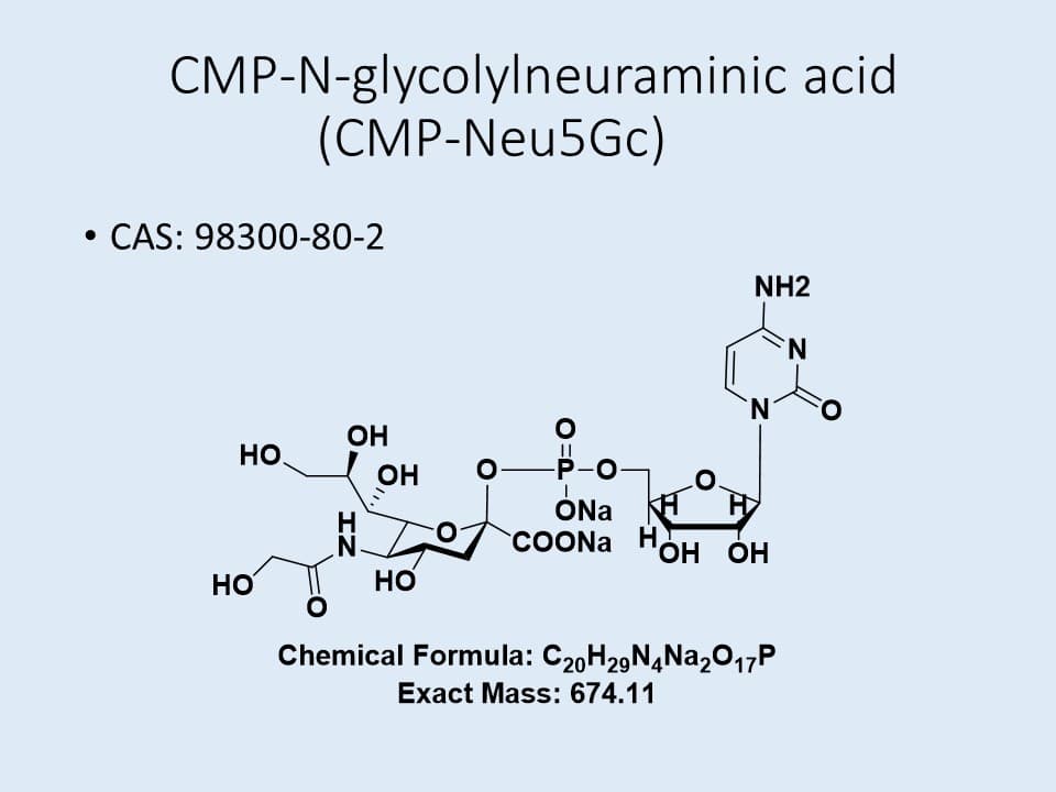 CMP-Neu5Gc.2Na, Cytidine-5-monophospho-N-glycolylneuraminic acid (98396-76-0)
