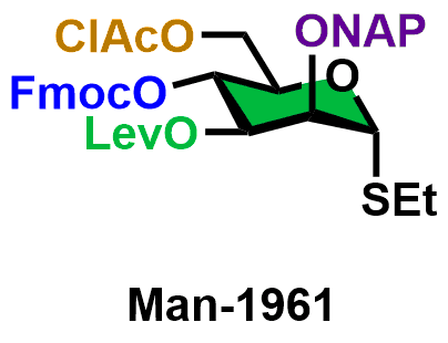 Ethyl 6-O-(2-chloroacetyl)-4-O-(9-fluorenylmethoxycarbonyl)-3-O-levulinoyl-2-O-(2-naphthylmethyl)-1-thio-α-D-mannopyranoside