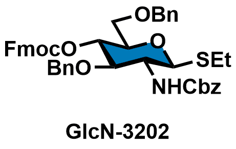Ethyl 3,6-di-O-benzyl-4-O-(9-fluorenylmethoxycarbonyl)-2-deoxy-2-(benzyloxycarbonyl)-amino-1-thio-β-D-glucopyranoside