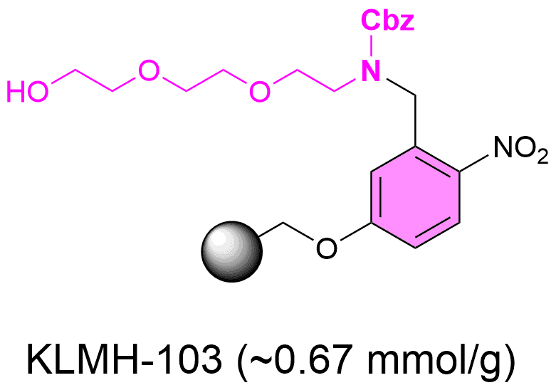 Polystyrene-linked-benzyl (5-hydroxy-2-nitrobenzyl)(2-(2-(2-hydroxyethoxy)ethoxy)ethyl)carbamate