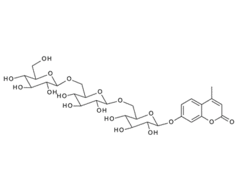 Glc-b-1-6-Glc-b-1-6-Glc-b-4-MU-4-Methylumbelliferylb-D-gentiotrioside