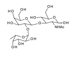 Fuca1-2Galb1-3GlcNAc ; Blood Group H type I trisaccharide,