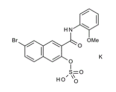 Dipotassium7-bromo-N-(2-methoxyphenyl)-3-(sulphonatooxy)naphthalene-2-carboxamidate
