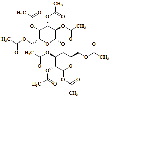 D-Glucopyranose, 4-O-(2,3,4,6-tetra-O-acetyl-?-D-galactopyranosyl)-, 1,2,3,6-tetraacetate