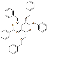 ?-D-Glucopyranoside, phenyl 2,3,6-tris-O-(phenylmethyl)-1-thio-, 4-benzoate