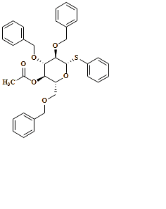 ?-D-Glucopyranoside, phenyl 2,3,6-tris-O-(phenylmethyl)-1-thio-, 4-acetate