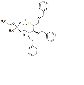 ?-D-Glucopyranose, 1,2-O-(1-ethoxyethylidene)-3,4,6-tris-O-(phenylmethyl)-