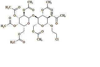 ?-D-Glucopyranoside, 2-chloroethyl 2-(acetylamino)-2-deoxy-4-O-(2,3,4,6-tetra-O-acetyl-?-D-galactopyranosyl)-, 3,6-diacetate