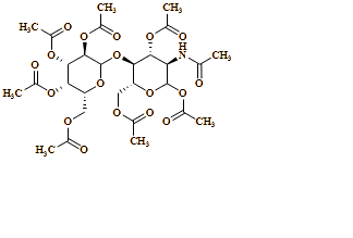 D-Glucopyranose, 2-(acetylamino)-2-deoxy-4-O-(2,3,4,6-tetra-O-acetyl-?-D-galactopyranosyl)-, 1,3,6-triacetate