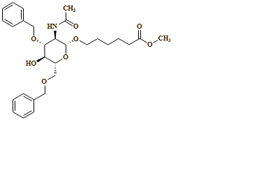 methyl 6-(((2R,3R,4R,5S,6R)-3-acetamido-4-(benzyloxy)-6-((benzyloxy)methyl)-5-hydroxytetrahydro-2H-pyran-2-yl)oxy)hexanoate