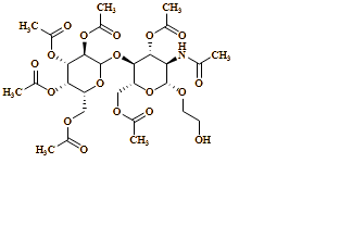 ?-D-Glucopyranoside, 2-hydroxyethyl 2-(acetylamino)-2-deoxy-4-O-(2,3,4,6-tetra-O-acetyl-?-D-galactopyranosyl)-, 3,6-diacetate
