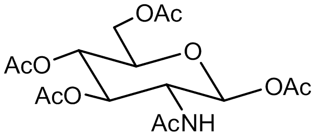 1,3,4,6-tetra-O-acetyl-b-D-GlcNAc
(2-Acetamido-2-deoxy-1,3,4,6-tetra-O-acetyl-b-D-glucopyranose)