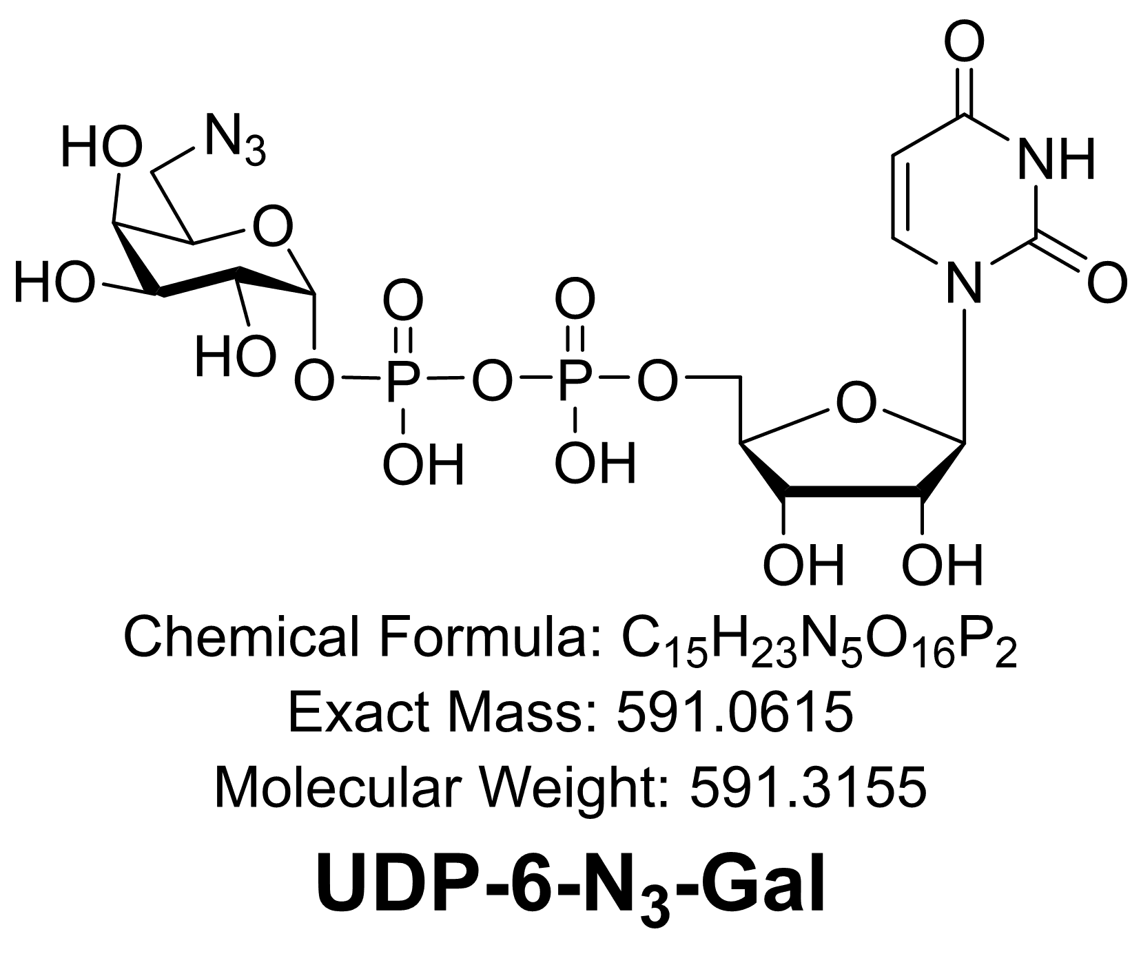 UDP-6-N3-Gal (Uridine Diphosphate 6-Azido-Galactose)
