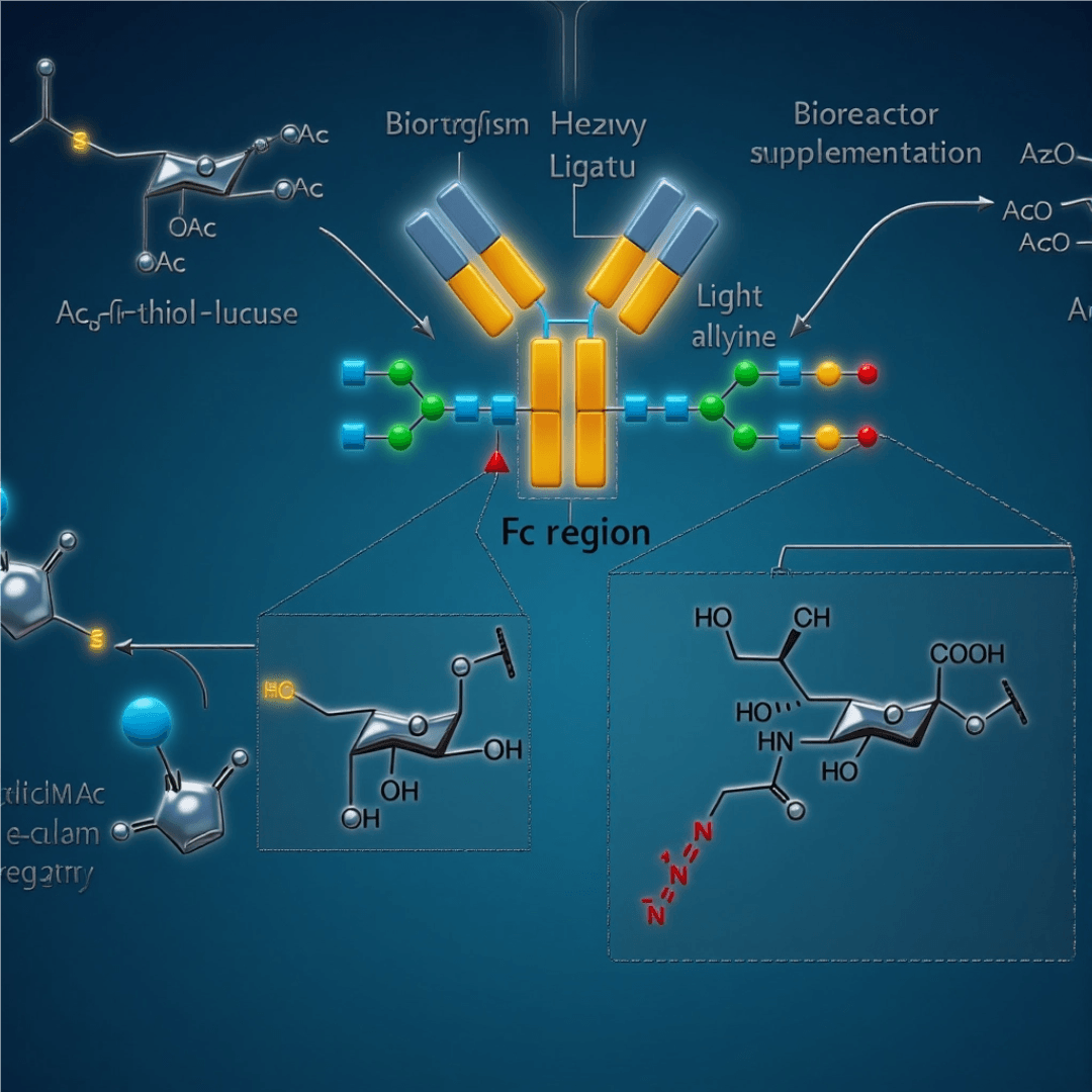 Bioorthogonal antibody-glycan conjugation chemistry