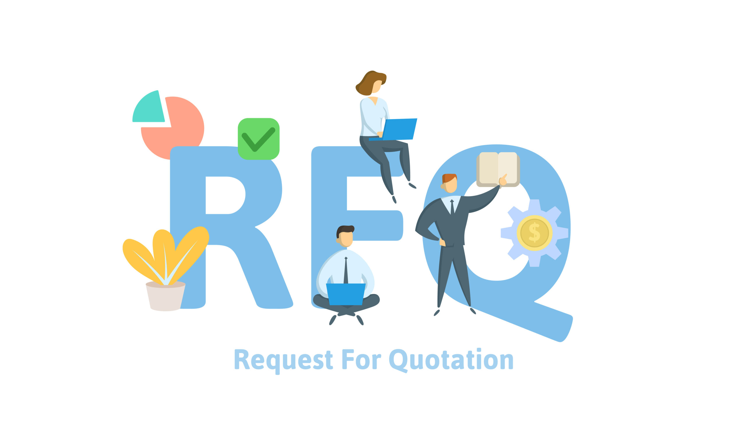 rfq-request-for-quotation-acronym-concept-with-keywords-letters-and-icons-flat-vector-illustration-isolated-on-white-background