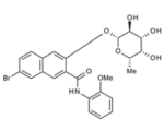 7-Bromo-N-2-methoxyphenyl-3-2R-3S-4R-5S-6S-3-4-5-trihydroxy-6-methyltetrahydro-2H-pyran-2-yl-oxy-2-naphthamide