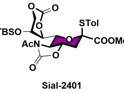 Methyl (phenyl 5-acetoamido-8-O-tert-butyldimethylsilyl-5-N,4-O-carbonyl-7-O,9-O-carbonyl-3,5-dideoxy-2-thio-D-glycero-α-D-galacto-2-nonulopyranosid)onate