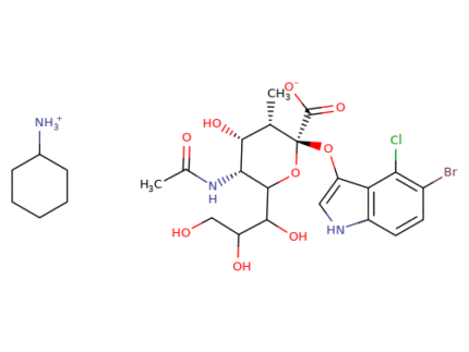 5 Bromo 4 chloro 3 indolyl α D N acetylneuraminic acid, cyclohexylammonium salt